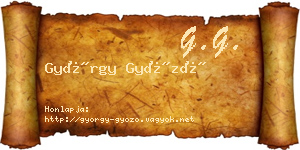 György Győző névjegykártya